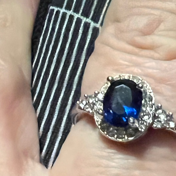 🆕️ Blue Sapphire 925 ring - 8 - Picture 2 of 7